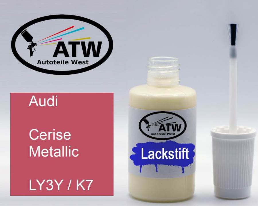 Audi, Cerise Metallic, LY3Y / K7: 20ml Lackstift, von ATW Autoteile West.